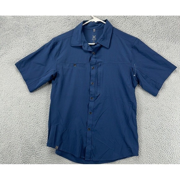 Vertx Tactical Button Up Shirt Adult Small Blue Flagstaff Check Work Men NEW J19 - Picture 3 of 10